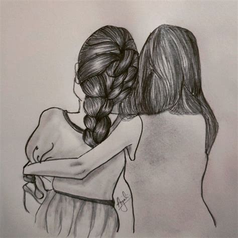 2 best friends drawing easy|best friend drawing with pencil.